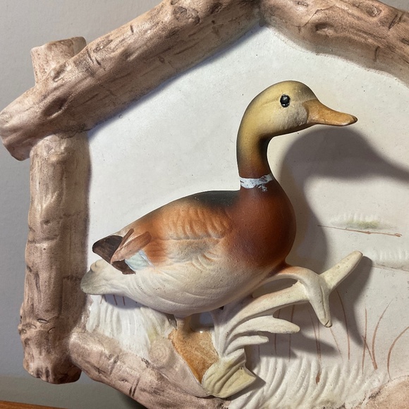 Vintage 3D Ceramic Mallard Duck Hand-painted Wall Hanging - Picture 6 of 13